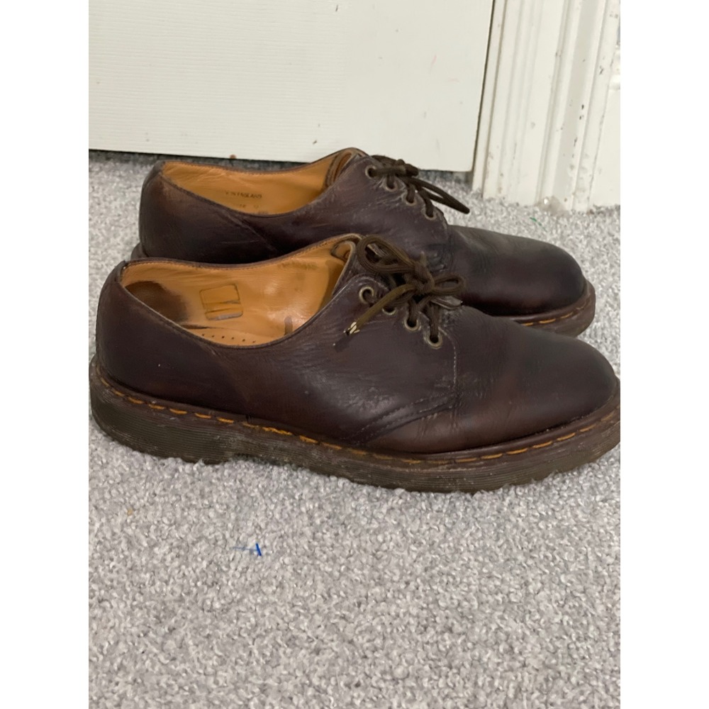 Dr Doc Martens 1561 Brown Leather Oxford Shoes Made In England Men Sz 9